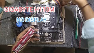 gigabyte h110m motherboard no display problem  gigabyte h110m motherboard restart problem [upl. by Ysteb]