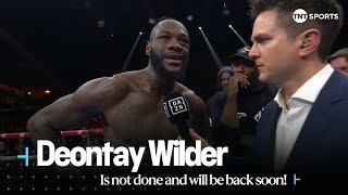 quotTIMING WAS OFF” 😳  Deontay Wilder says hes not done and will be back soon after Parker defeat 🥊 [upl. by Hanafee]