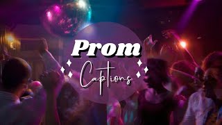 Prom captions  Prom Instagram Captions thatll take your Prom photos to the NEXT level [upl. by Airdni751]