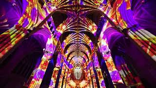 Crown and Coronation by Luxmuralis at Exeter Cathedral [upl. by Shirlene384]