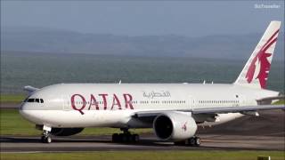 Worlds Longest Flight Qatar Airways 777200LR departs nonstop for Doha [upl. by Caundra]