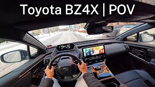 2024 Toyota BZ4X Premium AWD  POV Test Drive [upl. by Adlay]