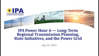 LongTerm Regional Transmission Planning State Initiatives and the Power Grid [upl. by Natie]