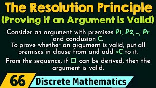 The Resolution Principle Proving if an Argument is Valid [upl. by Enidan]