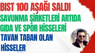 GÃœNÃœN DETAYLARI  BIST 100  SAVUNMA ÅÄ°RKETLERÄ° ARTIDA  SPOR GIDA HÄ°SSELERÄ°  TAVAN TABAN HÄ°SSELER [upl. by Lewis]