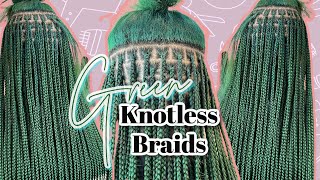 Green Knotless Braids [upl. by Bruning]