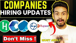 Cognizant Capgemini Zoho Rupeek Biggest Hiring Update  OFF Campus Hiring For 2025 2024 Batch [upl. by Claire]