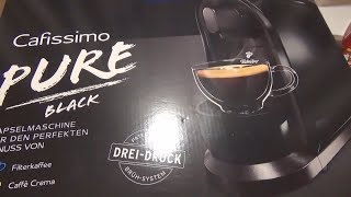 Tchibo Cafissimo PURE BLACK Unboxing  Erste Schritte [upl. by Lleryd228]