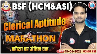 BSF HCM Clerical Aptitude HCM Clerical Aptitude Marathon Class ASI Clerical Aptitide By Shivam Sir [upl. by Octavia]