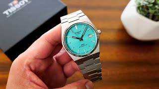 Tissot PRX Powermatic 80  40mm Light Green  Tiffany Blue Unboxing [upl. by Toft]