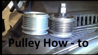 2013 Tdi How to change Alternator pulley [upl. by Sldney]