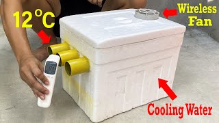 I Turn The Styrofoam Box Into A Super Cool Air Conditioner For Free [upl. by Mattland815]