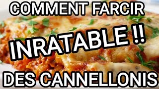 Comment FARCIR des CANNELLONIS   Inratable   cannelloni astuces [upl. by Nevanod]