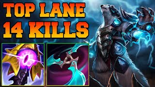 14 Kills Volibear 1420 Top Guide Combos LOL  Volibear Build Pro Gameplay S14 League Of Legends [upl. by Harper559]