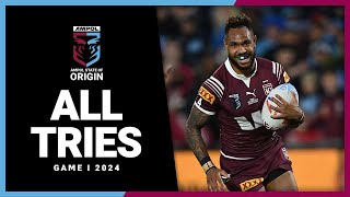 State of Origin 2024  Every Try from Game 1  NRL [upl. by Nivlem569]