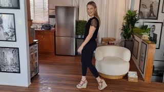 Catie Unboxes 6 Inch High Heel Wedge Espadrilles With Brown Straps And Gold Pyramid Studs [upl. by Thetos]