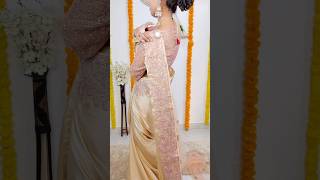 saree draping style for your engagement ceremonysareedrapings drapingsaree [upl. by Fechter]