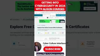 Getting into Cybersecurity in 2024 with Alison Courses shorts [upl. by Millan939]