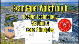 Exam walkthrough GCSE Design and Technology  Section A [upl. by Isa]