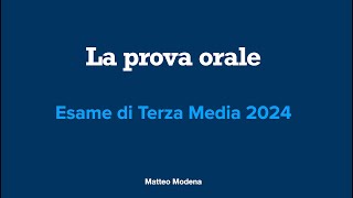 Prova orale  Esame di Terza Media 2024 [upl. by Aleak]