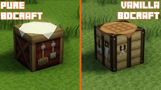 PureBDcraft vs VanillaBDcraft  Texture Comparison [upl. by Ydnelg]