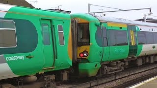 Southern Railway Class 377 amp 313 At Bognor Regis  Sunday 21st February 2016 [upl. by Connett]