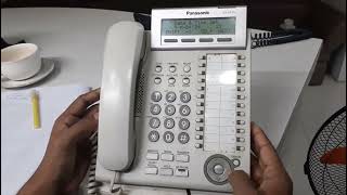 How to Setting Date And Time on Manual Programing Telephone Panasonic KXDT333 [upl. by Wetzel]