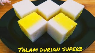 Talam Durian Tradisional Superb Sukatan Cawan Versi Kak Ani [upl. by Ainsley]