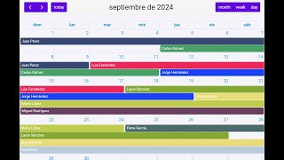 Gestión de Vacaciones con FullCalendar HTML5 NodeJS y Vercelcom [upl. by Nnylarej]