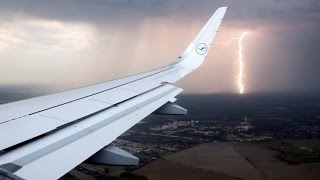 THUNDERSTORM Lufthansa A320NEO DAIND Landing at Berlin [upl. by Neiman]