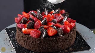 The Rich Chocolate Strawberry Cake  Deliciae by Bunty Mahajan [upl. by Annaegroeg]