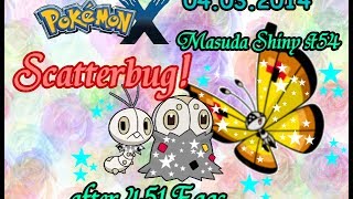 Live Shiny Scatterbug via Masuda Method after 451 Eggs  Evolution  Pokemon X [upl. by Naryt]