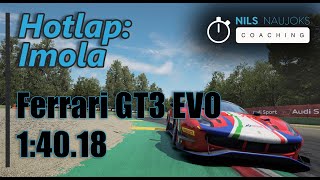 Ferrari GT3 EVO Hotlap  Imola 14018  Assetto Corsa Competizione [upl. by Nnayllas]