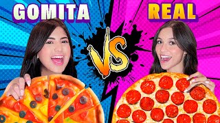 COMIDA REAL VS COMIDA DE GOMITA  🍕😝  ALOY 💎 [upl. by Liahkim]