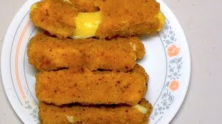 Deep fried Mozzarella sticks Video Recipe [upl. by Ijic]