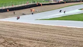 Track Marshal Gets Hit Brands Hatch 2023 Big Accident NG Road Racing Championship [upl. by Noral]