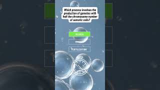 the production of gametes with half the chromosome number of somatic cells is Meiosis [upl. by Blau]