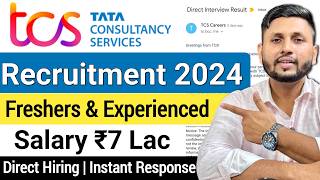 TCS Recruitment 2024  Freshers  How To Get Job In TCS  TCS Work From Home Jobs  Online Jobs [upl. by Eniruam]