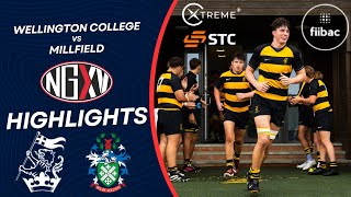 HIGHLIGHTS WELLINGTON COLLEGE V MILLFIELD  SCHOOLS RUGBY [upl. by Odnomra]