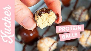 DIY LowCarb Protein Balls  SCHNELL amp ohne Zucker [upl. by Ellezig]