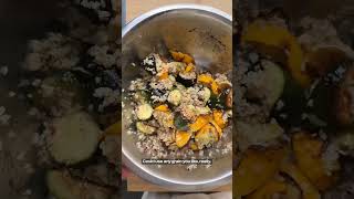 Baked crispy courgette recipe bowl 🥗courgette easyrecipe shorts [upl. by Solotsopa820]