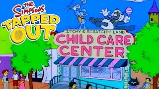 TSTO  Itchy and Scratchy Event  Child Care Center  Personal Prize 2018 [upl. by Rik]