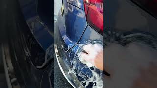 Using Dish Soap to Wash my Car slomo cardetailing carwash [upl. by Ellerred]