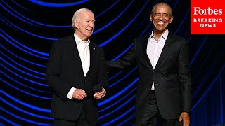 This Is What Actually Happened When Obama Walked With Biden Off Stage At Fundraiser White House [upl. by Layney]