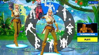 NEW The Witcher Ciri doing all Funny BuiltIn Emotes in Fortnite [upl. by Leagiba]