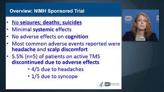 NIH basic training course on transcranial magnetic stimulation TMS  Risks and Safety [upl. by Ansev]