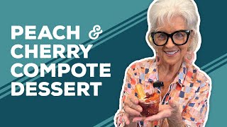 Love amp Best Dishes Peach and Cherry Compote Dessert Recipe  Summer Desserts [upl. by Evander]