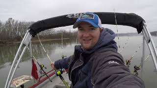 Catching winter time blue catfish tips and tricks [upl. by Rybma]