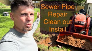 Sewer Drain Repair Cleanout Install [upl. by Ddej]