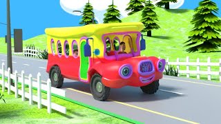 Wheels On The Bus Goes Round And Round  Nursery Rhymes  kids song [upl. by Eiramik]